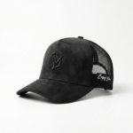 Caps Wear Black SUEDE Trucker Cap