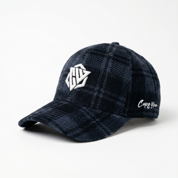 Caps Wear Black & Blue Cord Check Edition